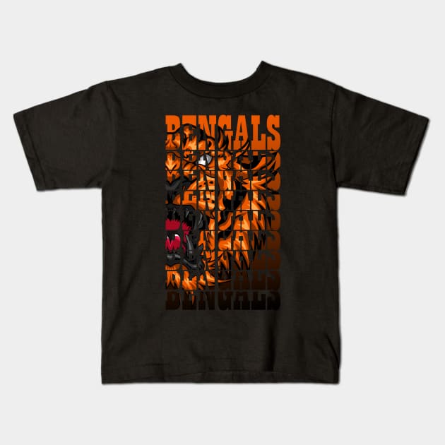 Cincinnati Bengals fan mascot Kids T-Shirt by SHINIGAMII